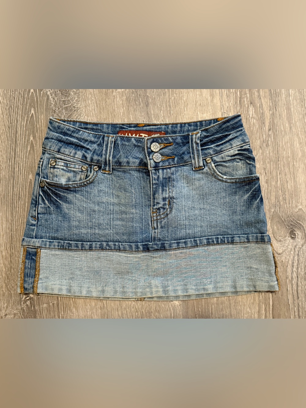 Hint Jeans Denim Jean Mini Skirt